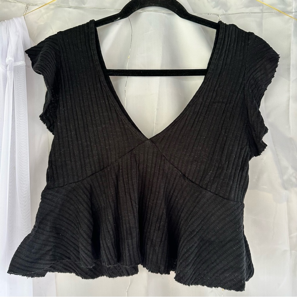 Wild Fable Cropped Black Women's Top